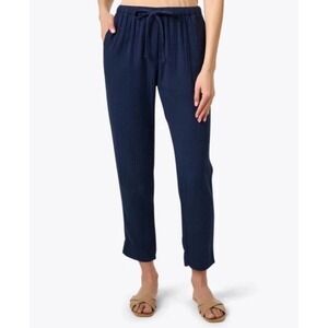 Xirena Womens Pull On Pants Gauzy Navy Resort Wear Beachy Cruise Wear